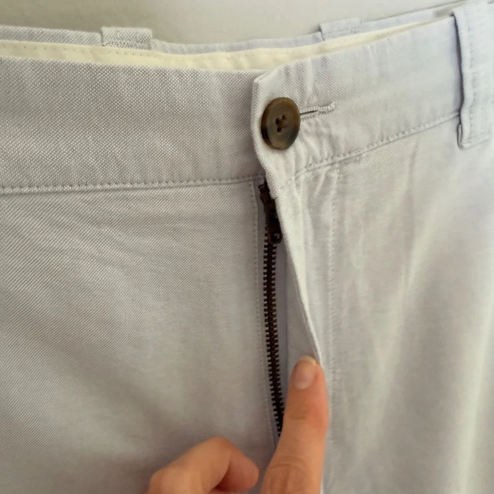 J. Crew Coastal Preppy Cotton Blue Chino‎ Shorts (35) Soft Lightweight Nautical
